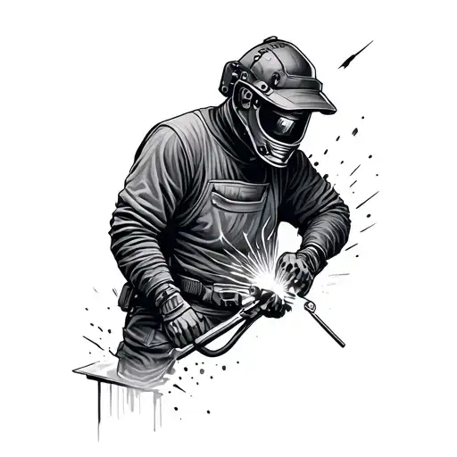 Welder tattoo design idea