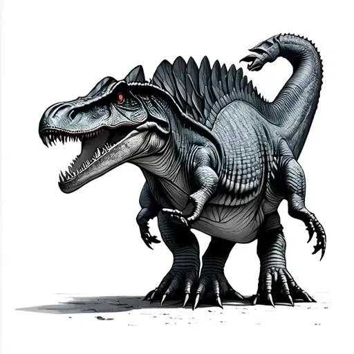 Spinosaurus tattoo design idea