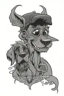 scooby doo  and  shaggy tattoo design idea