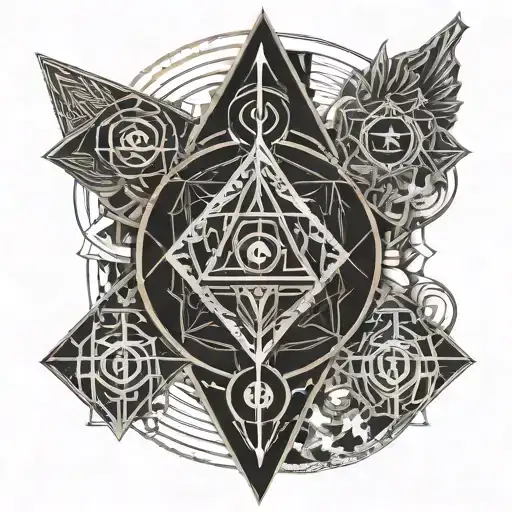 hermetic symbols tattoo design idea