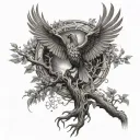 Phoenix Bird Inside A Tree Of Life tattoo design idea