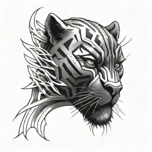 black panther movement black tattoo design idea