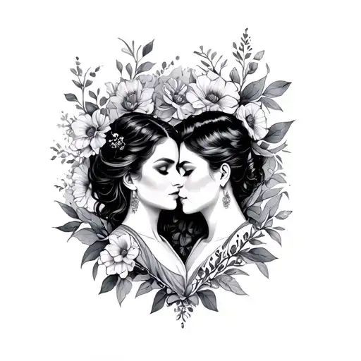 Couple Matching tattoo design idea