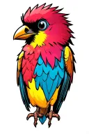 bird perched tattoo design idea