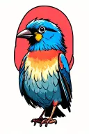 bird perched tattoo design idea