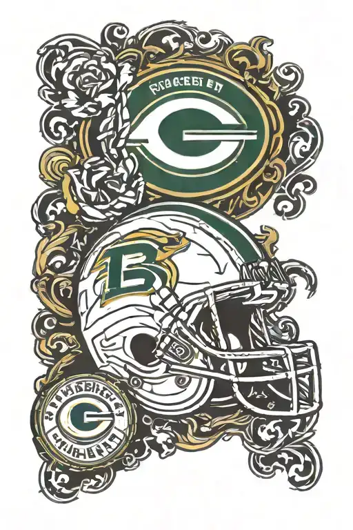 Green Bay packers Milwaukee brewers tattoo design idea