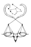 libra taurus constellation tattoo design idea