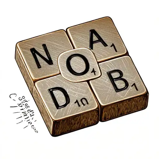 Scrabble Tile tattoo design idea