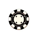 poker chip, bowling pins in the center tattoo design idea