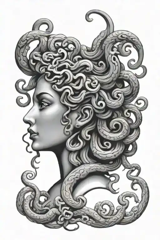 sicillian medusa head tattoo design idea