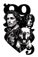 "999" memorial tattoos forearm with dogs death  include justin jefferson and anthony edwards  tattoo design idea