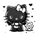 silent hill hello kitty tattoo design idea