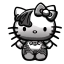 silent hill hello kitty tattoo design idea