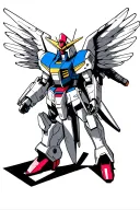 wing gundam zero tattoo design idea