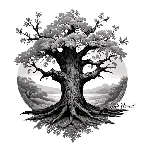 Treaty Oak Revival tattoo design idea