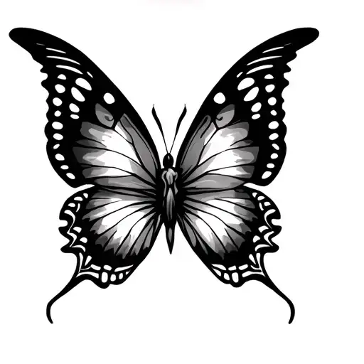 butterfly, filipino tribal tatoo tattoo design idea