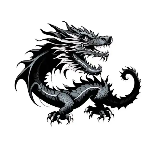 dragon and monke tatto tattoo design idea