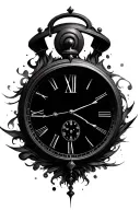 clock face tattoo design idea