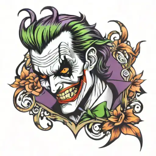 joker face tattoo design idea