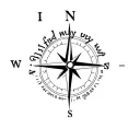 "I’ll find my own way" Broken Compass tattoo design idea