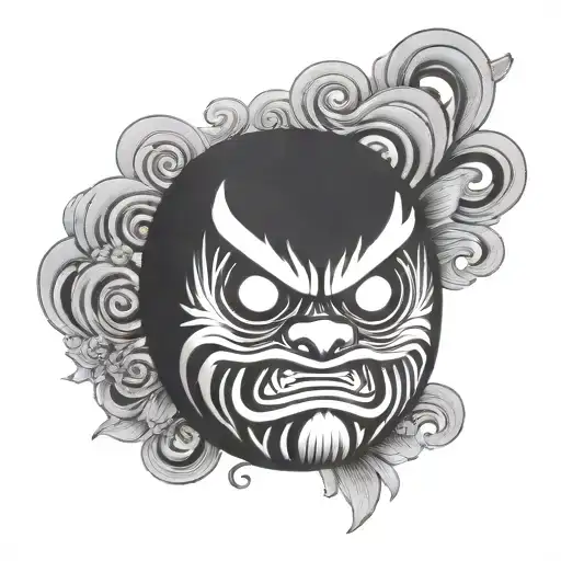 Daruma Doll tattoo design idea