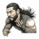 roman reigns hand tattoo design idea