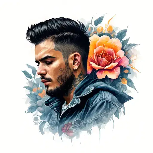 live fast n die young man tattoo design idea