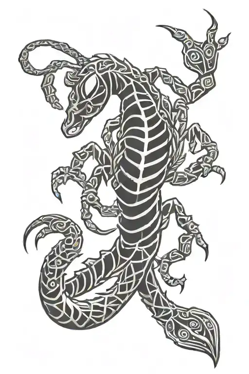 tribal scorpion tattoo design idea