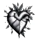 Patchwork Heart tattoo design idea