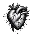 Patchwork Heart tattoo design idea