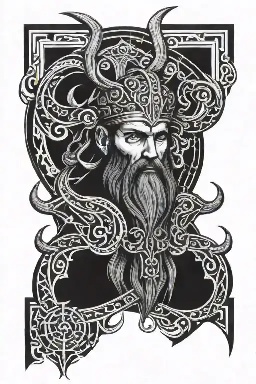 Odin tattoo design idea