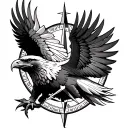Eagle Compass tattoo design idea