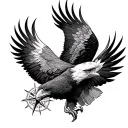 Eagle Compass tattoo design idea