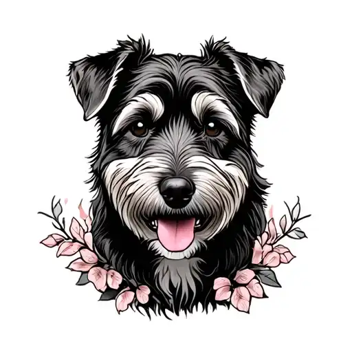 Memorial Dog tattoo design idea