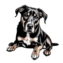 Memorial Dog tattoo design idea