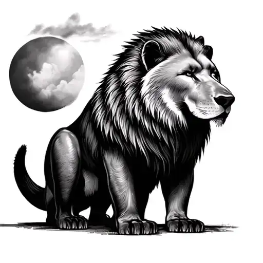 Family protector Löwe tattoo design idea
