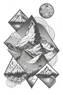 matterhorn mountain tattoo design idea