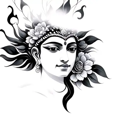 Green Tara tattoo design idea