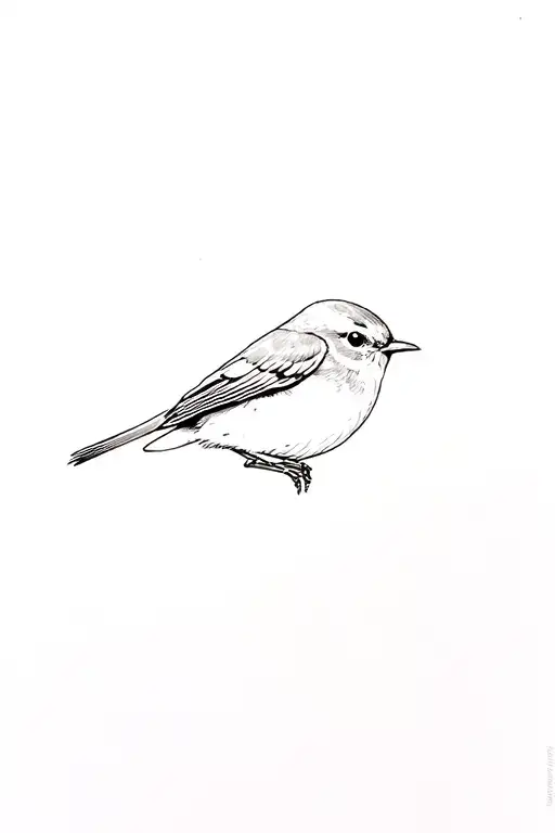 Robin Flying tattoo design idea