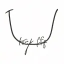 FUCK YA LIFE LETTERS tattoo design idea