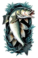 walleye tattoo design idea