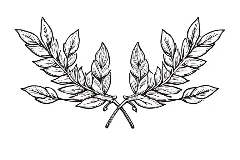 Laurel wreath with 2 tattoo design idea