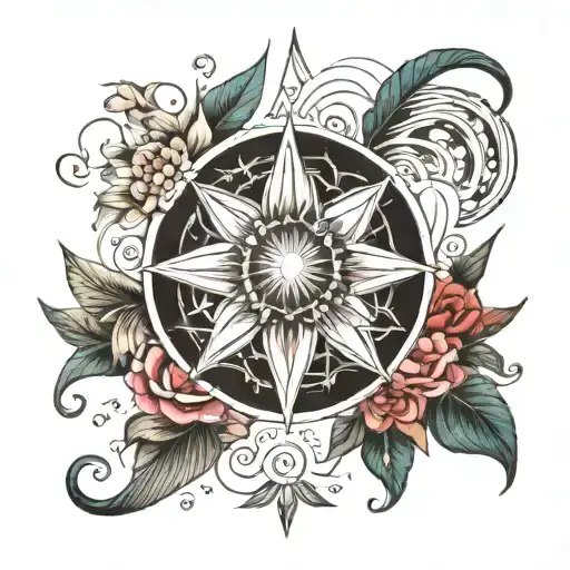 spiritual awakening and cosmic representation tattoo design idea