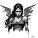 lara croft tomb tattoo design idea