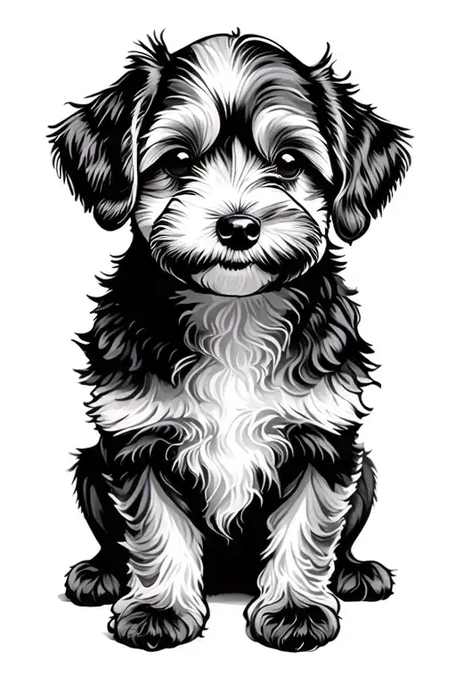 Cockapoo tattoo design idea