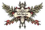 cross tattoo faith hope love tattoo design idea