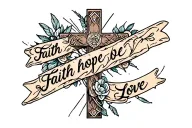 cross tattoo faith hope love tattoo design idea