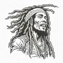 Bob Marley tattoo design idea