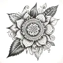 bohemian tattoo design idea