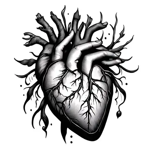 heartache, alone, pain, change, growth tattoo design idea
